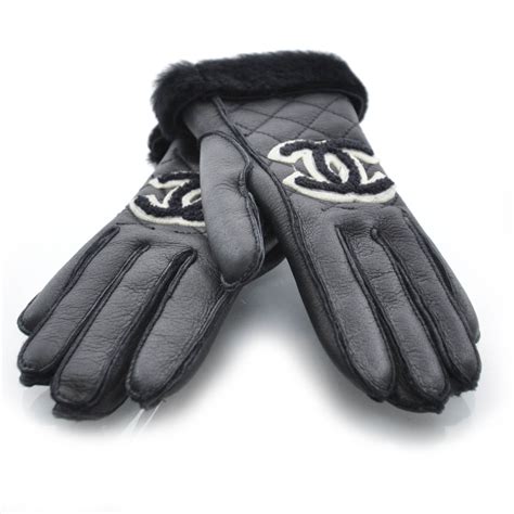 chanel gloves black|leather chanel gloves women.